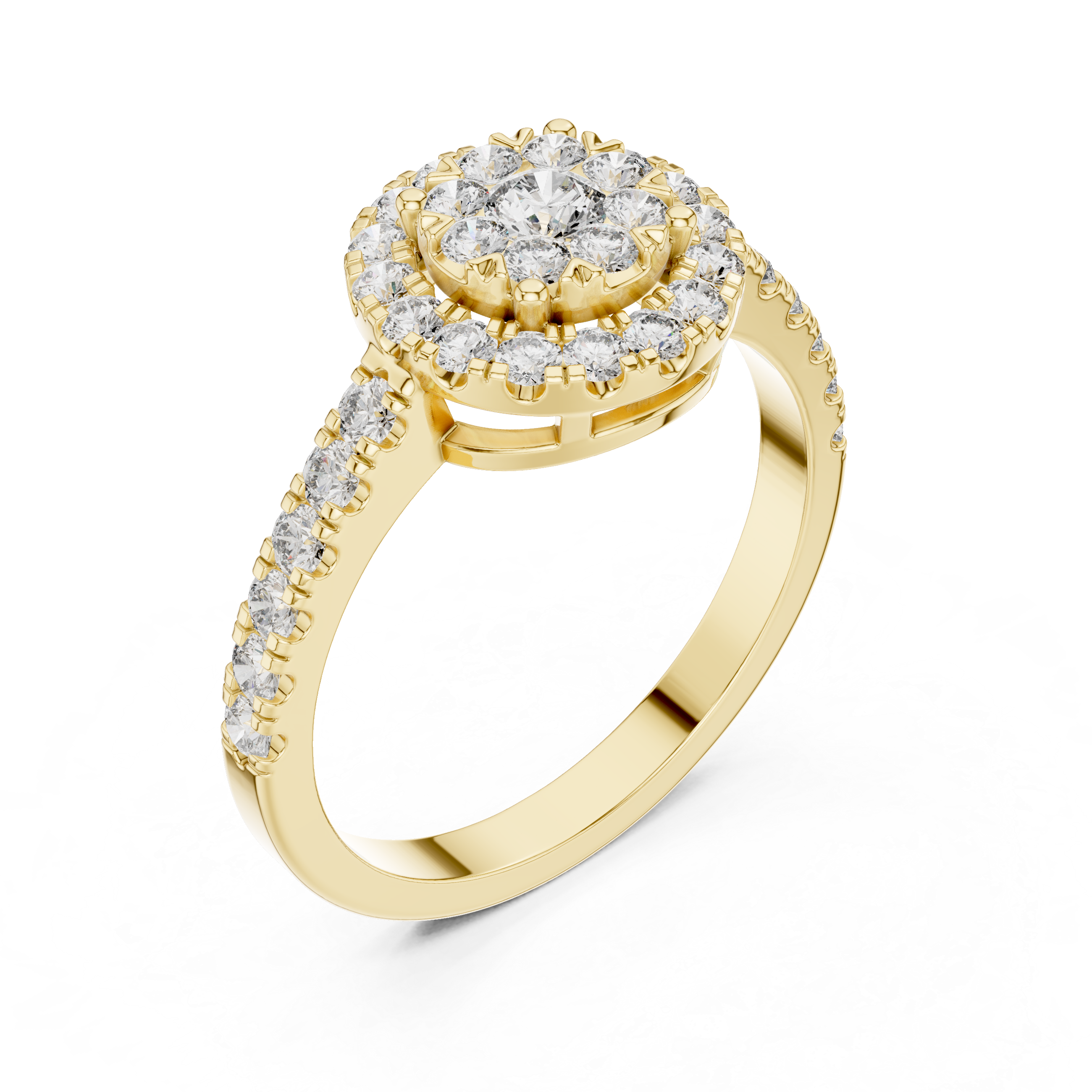 Diamond cluster and halo design.