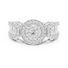 Diamonds and a round halo design
