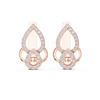 Rose gold and diamond stud earrings
