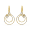 Rose Gold Double Hoop Diamond Earrings