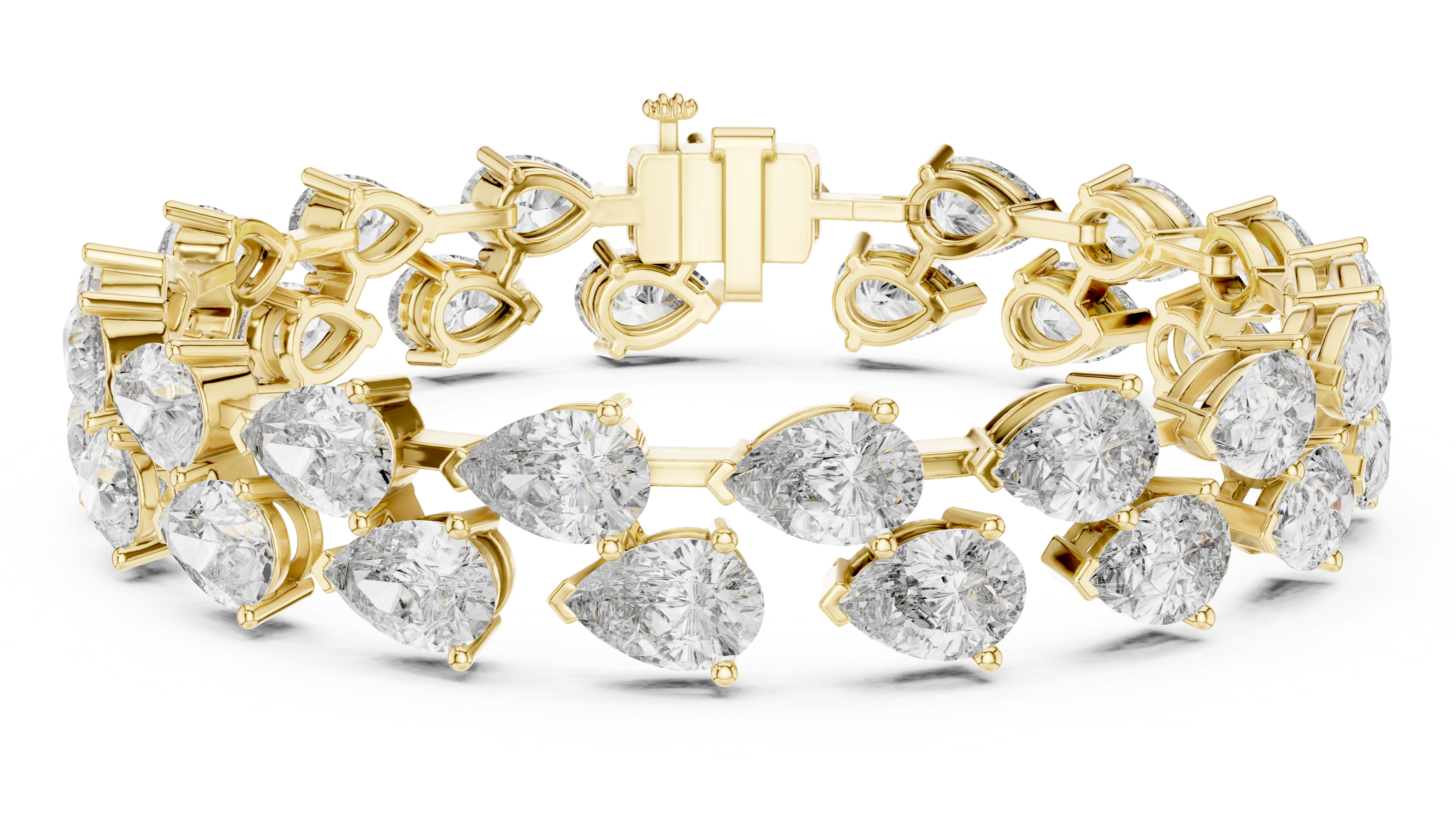 Royal Radiance Pear Diamond Bracelet
