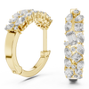 Whispers of Light: Mixed-Cut Diamond Hoops in Rose Gold