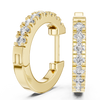Rose Gold Diamond Huggie Hoop Earrings