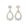Elegant Rose Gold and Diamond Teardrop Earrings