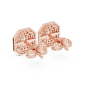 Diamond Halo Stud Earrings