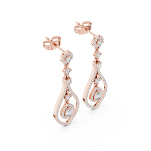 Teardrop Diamond Dangle Earrings