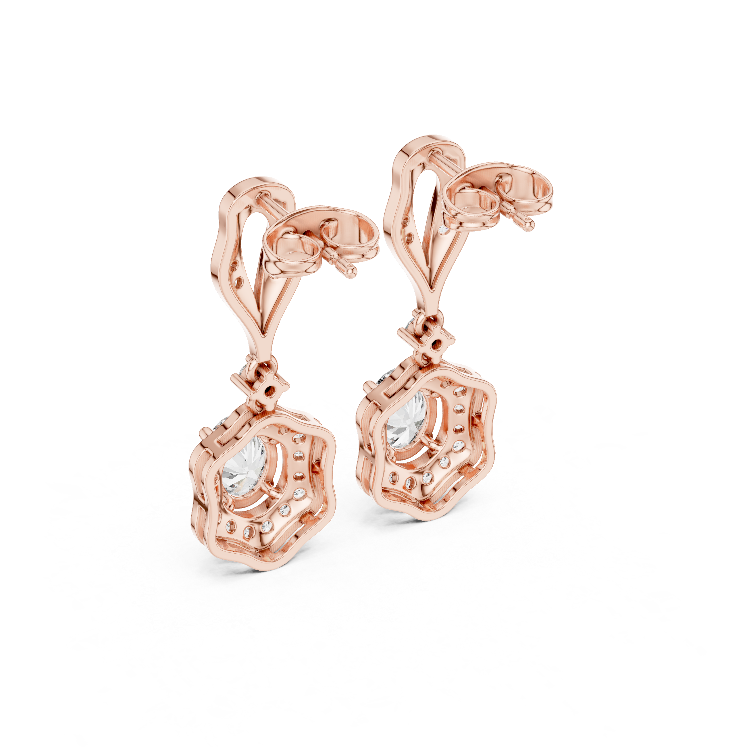 Vintage-Inspired Diamond Drop Earrings