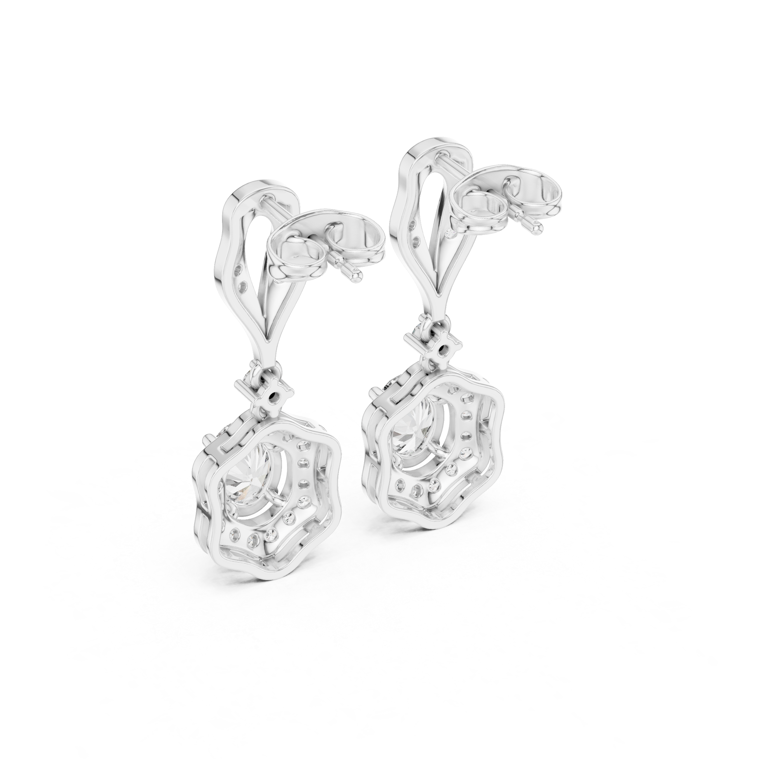 Vintage-Inspired Diamond Drop Earrings