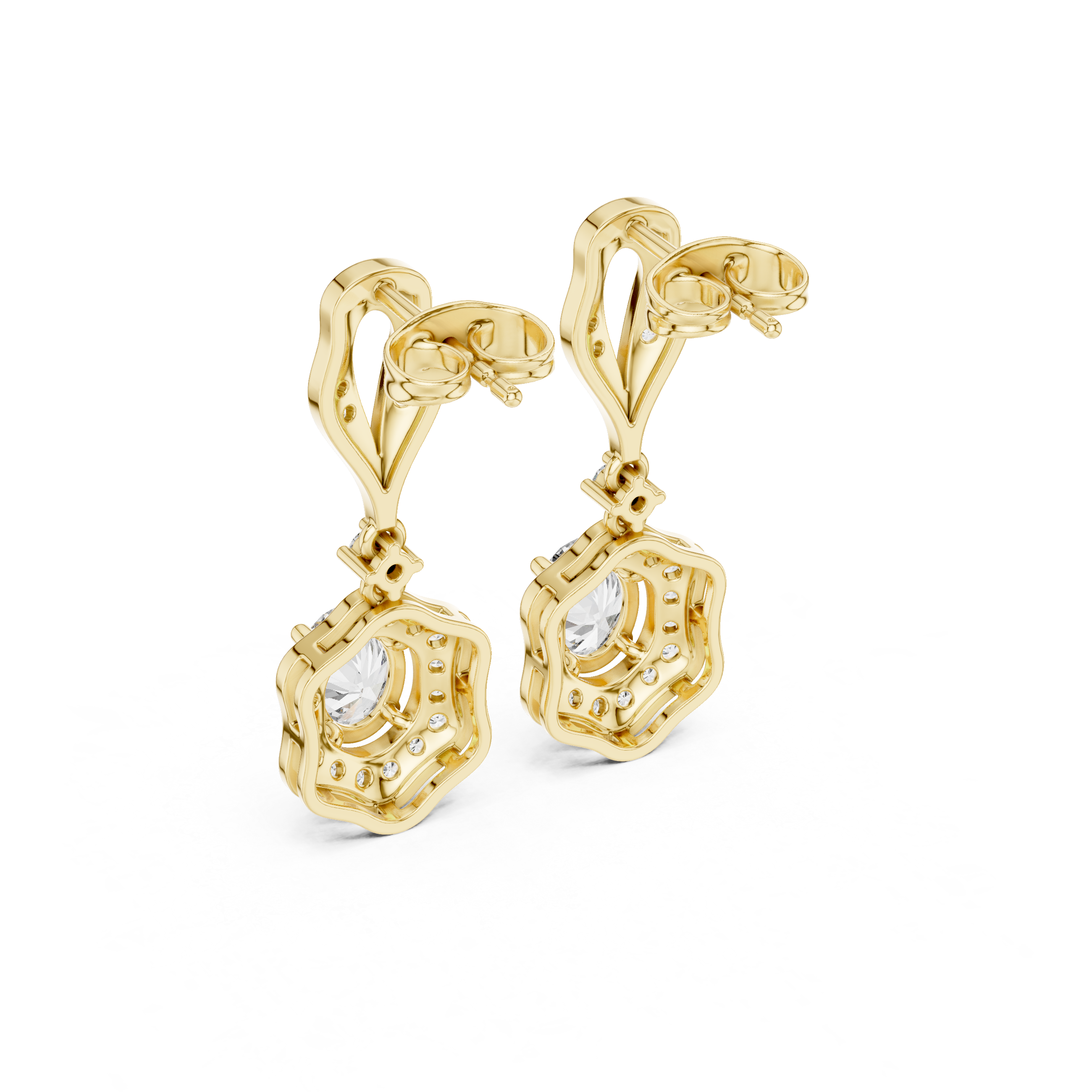 Vintage-Inspired Diamond Drop Earrings
