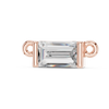 Rose Gold 'qp' Baguette-Cut Diamond Pendant