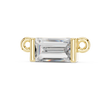 Rose Gold 'qp' Baguette-Cut Diamond Pendant