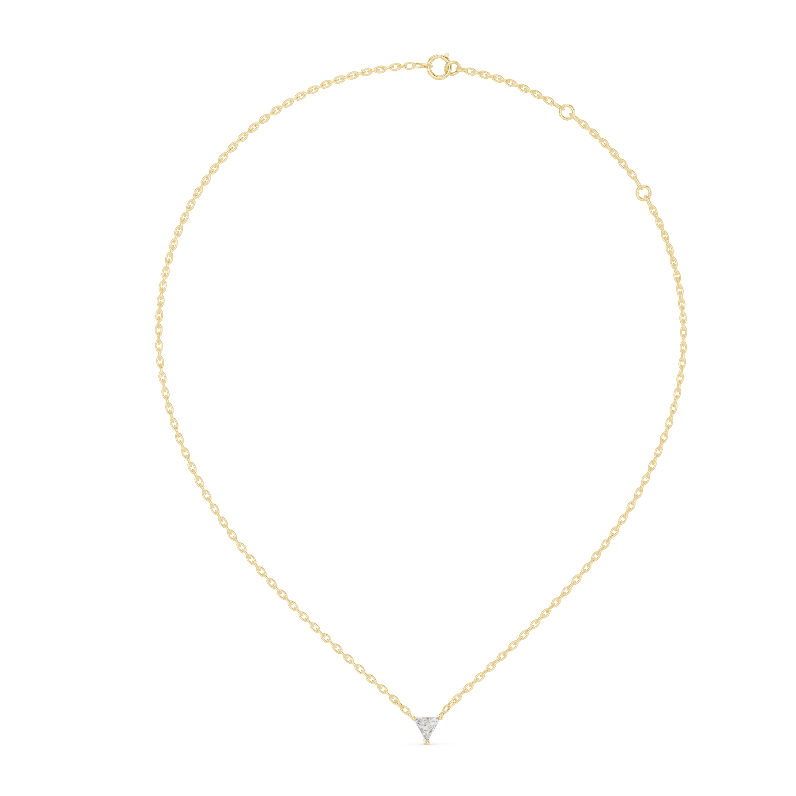 Trillion-Cut Diamond Pendant in Rose Gold Prong Setting