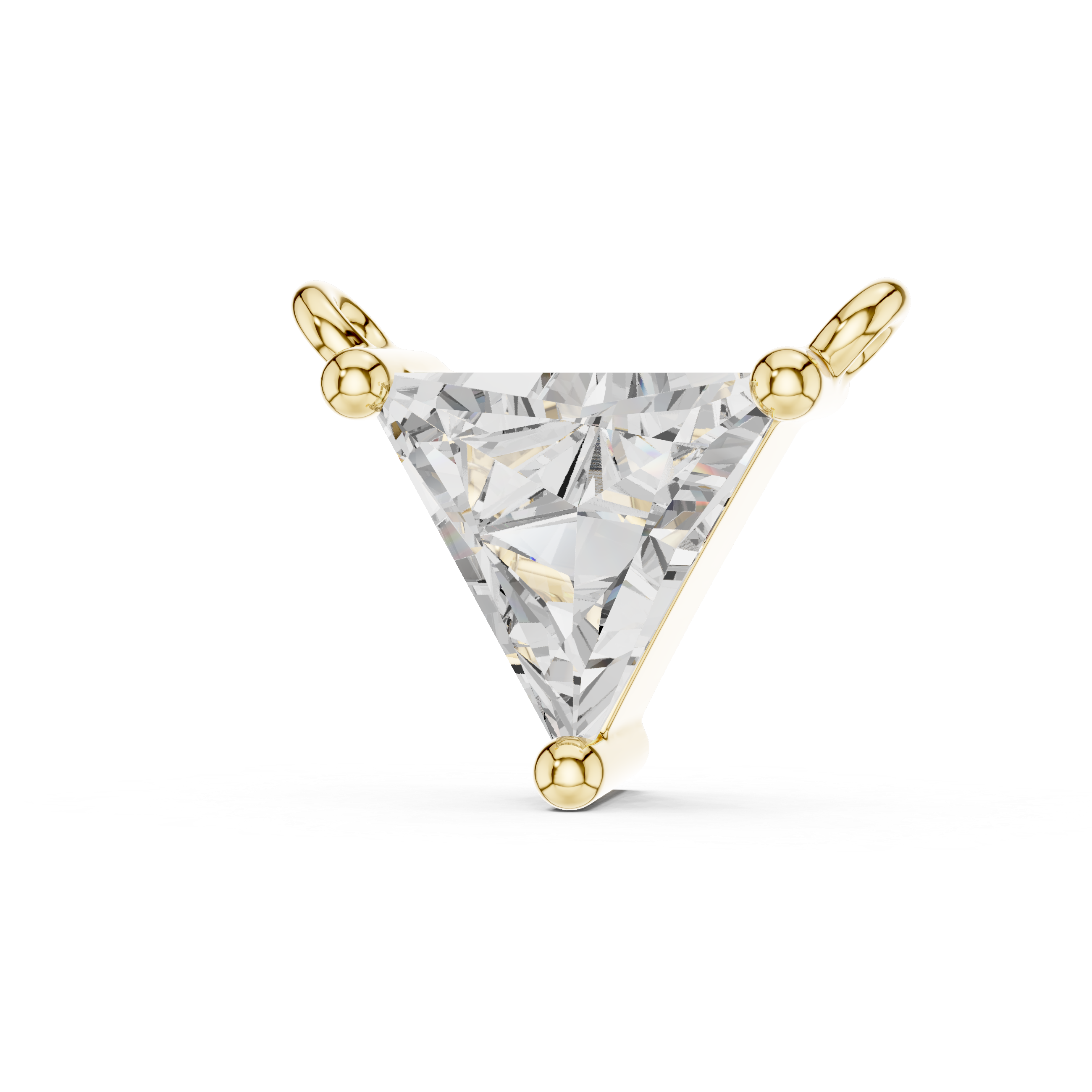 Trillion-Cut Diamond Pendant in Rose Gold Prong Setting