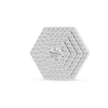 Hexagonal Radiance: Rose Gold Diamond Pendant