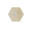 Hexagonal Radiance: Rose Gold Diamond Pendant