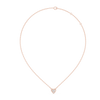 Heart-Shaped Diamond Pendant in Rose Gold
