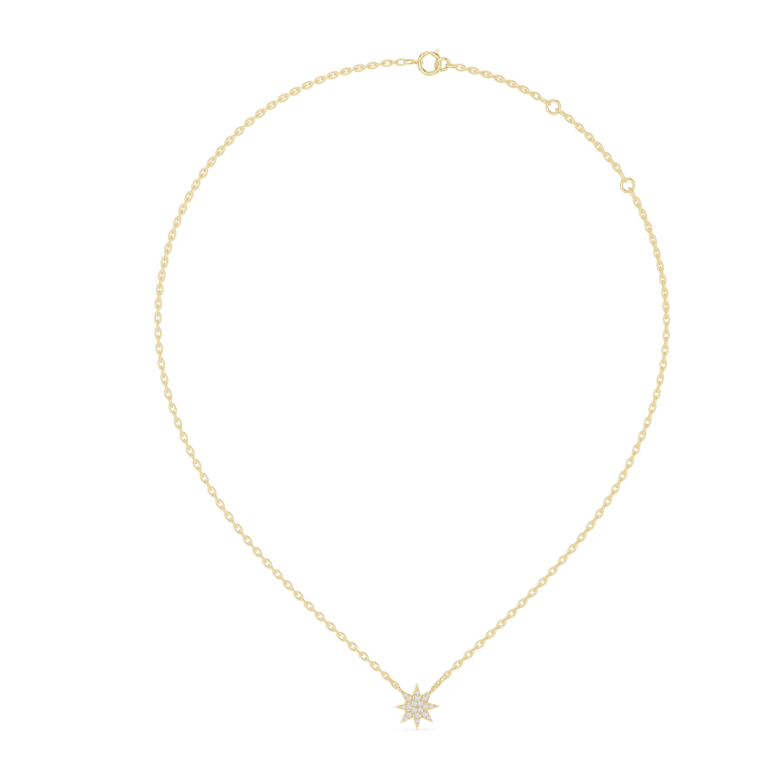 Starry Elegance: Rose Gold and Diamond Pendant