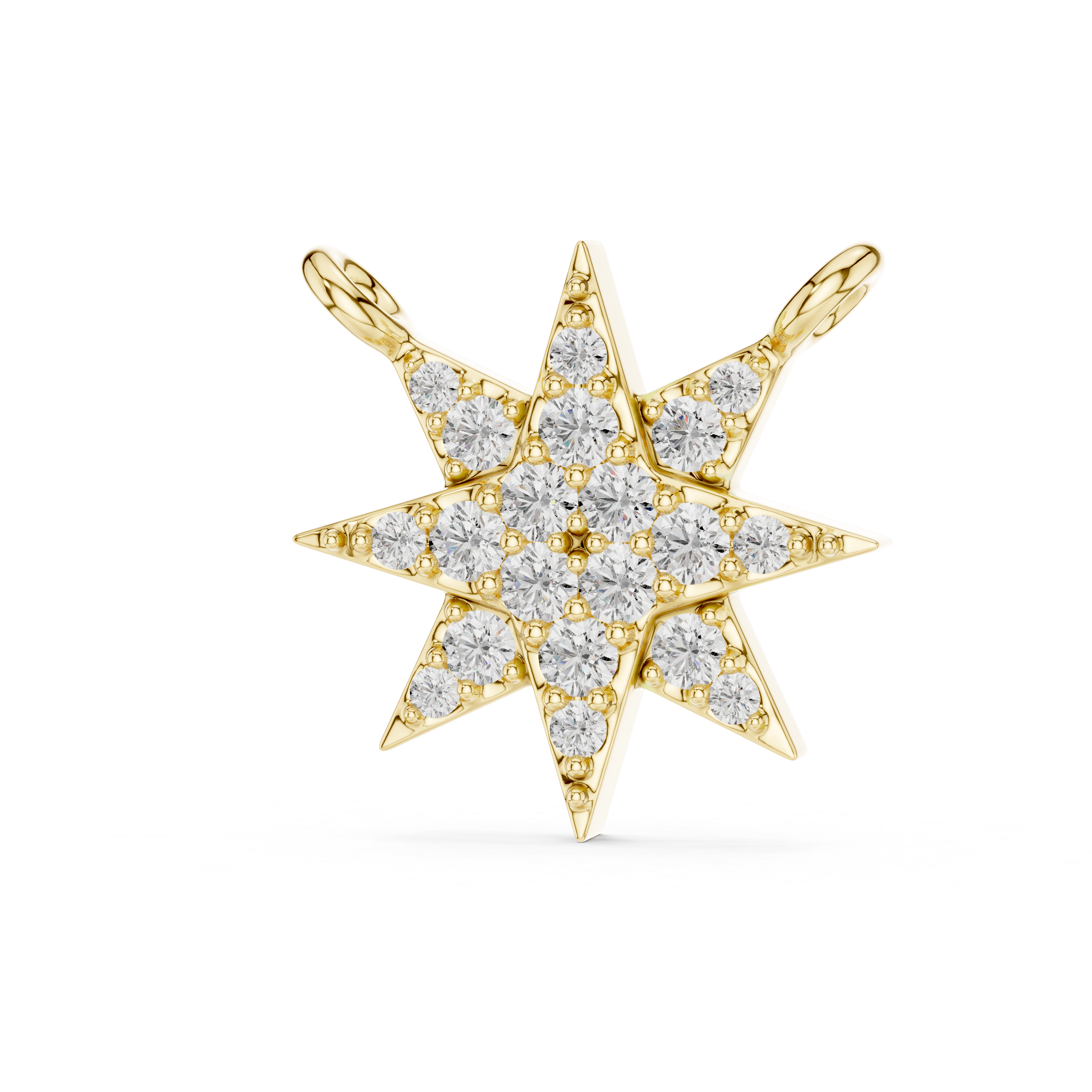 Starry Elegance: Rose Gold and Diamond Pendant