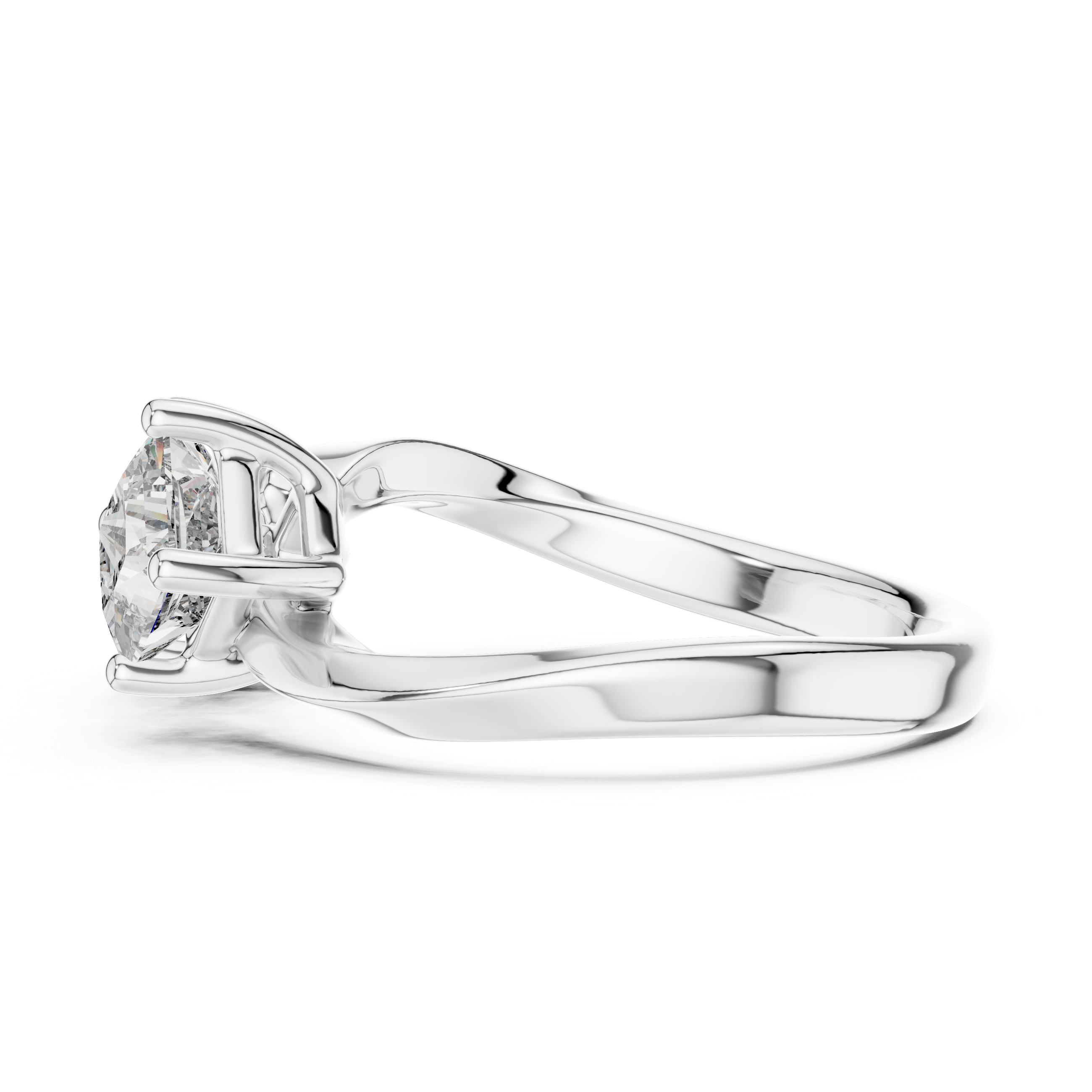 Two-Stone Princess Cut Diamond Ring in Yellow Gold