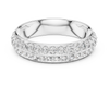 Rose Gold Double Row Diamond Ring.