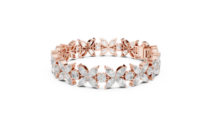 Floral Bloom Marquise Diamond Bracelet