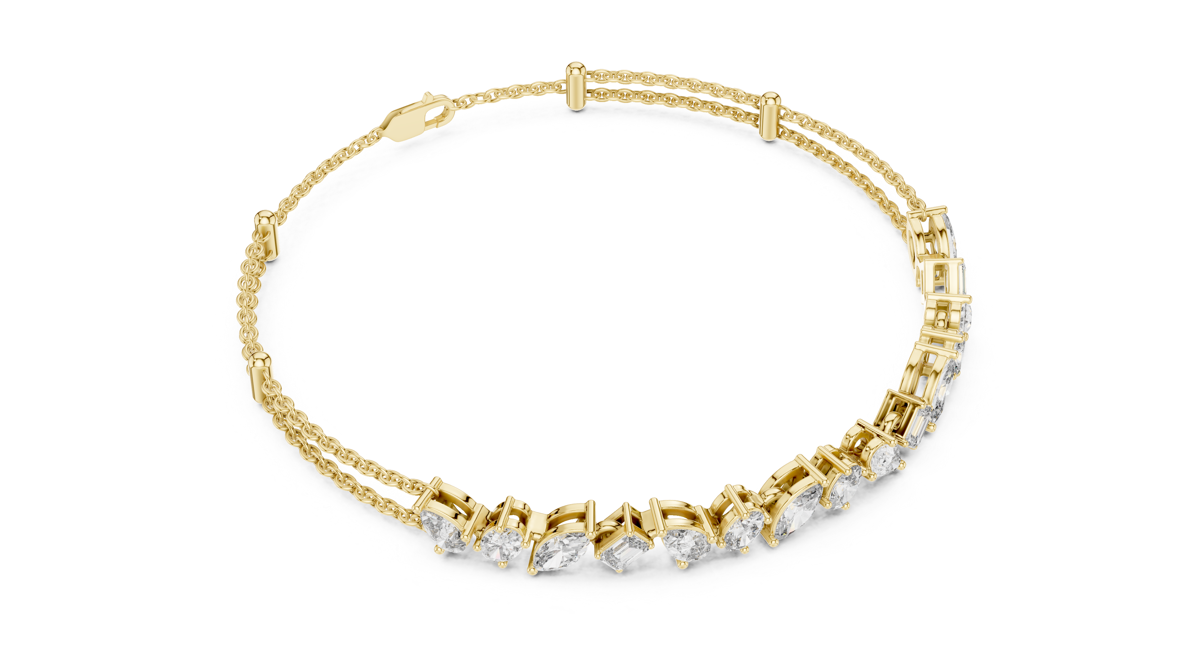 Starlit Symphony Multi-Cut Diamond Bracelet
