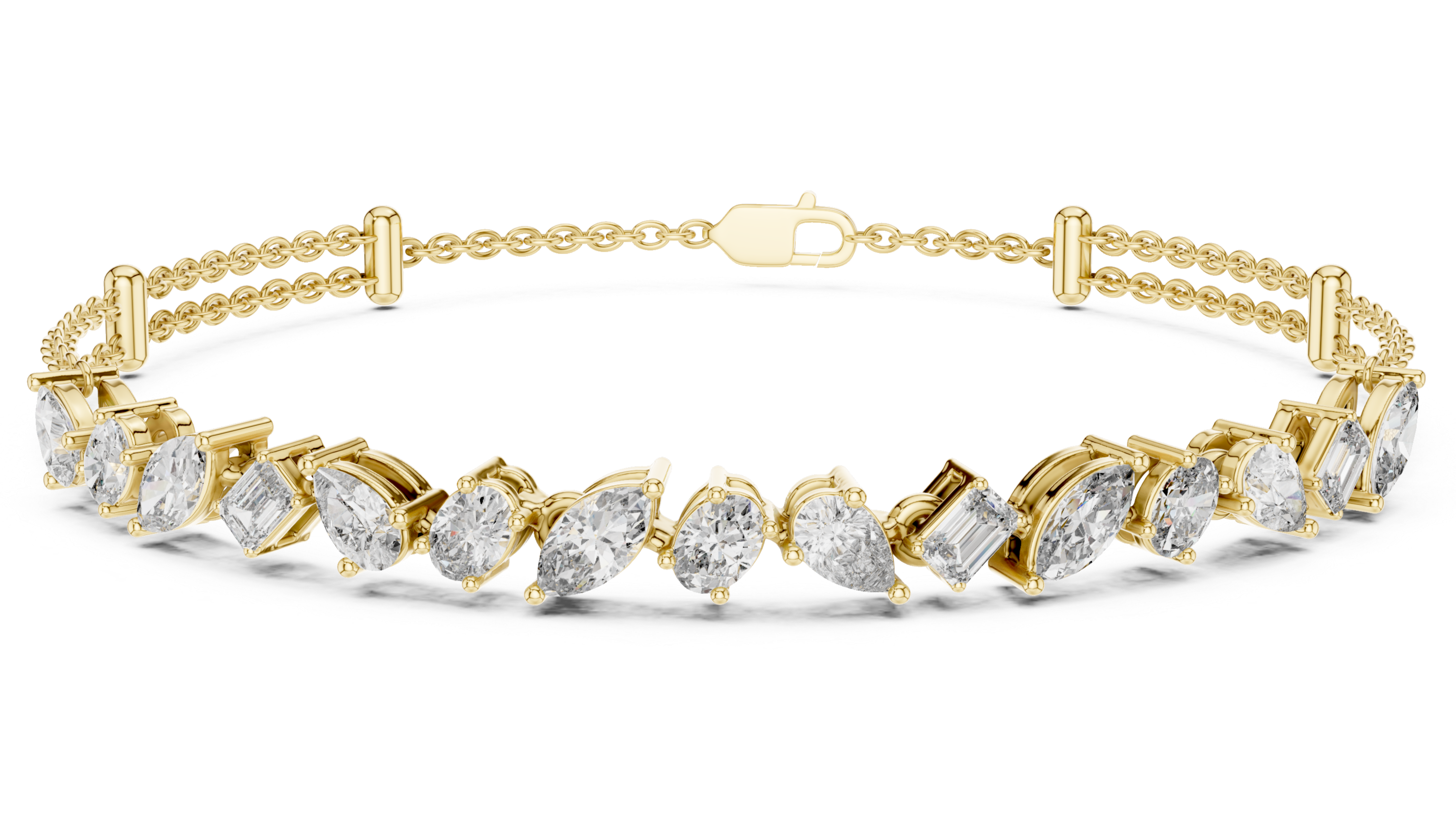 Starlit Symphony Multi-Cut Diamond Bracelet