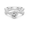 Elegant Gold Diamond Engagement Ring with Split Shank Design