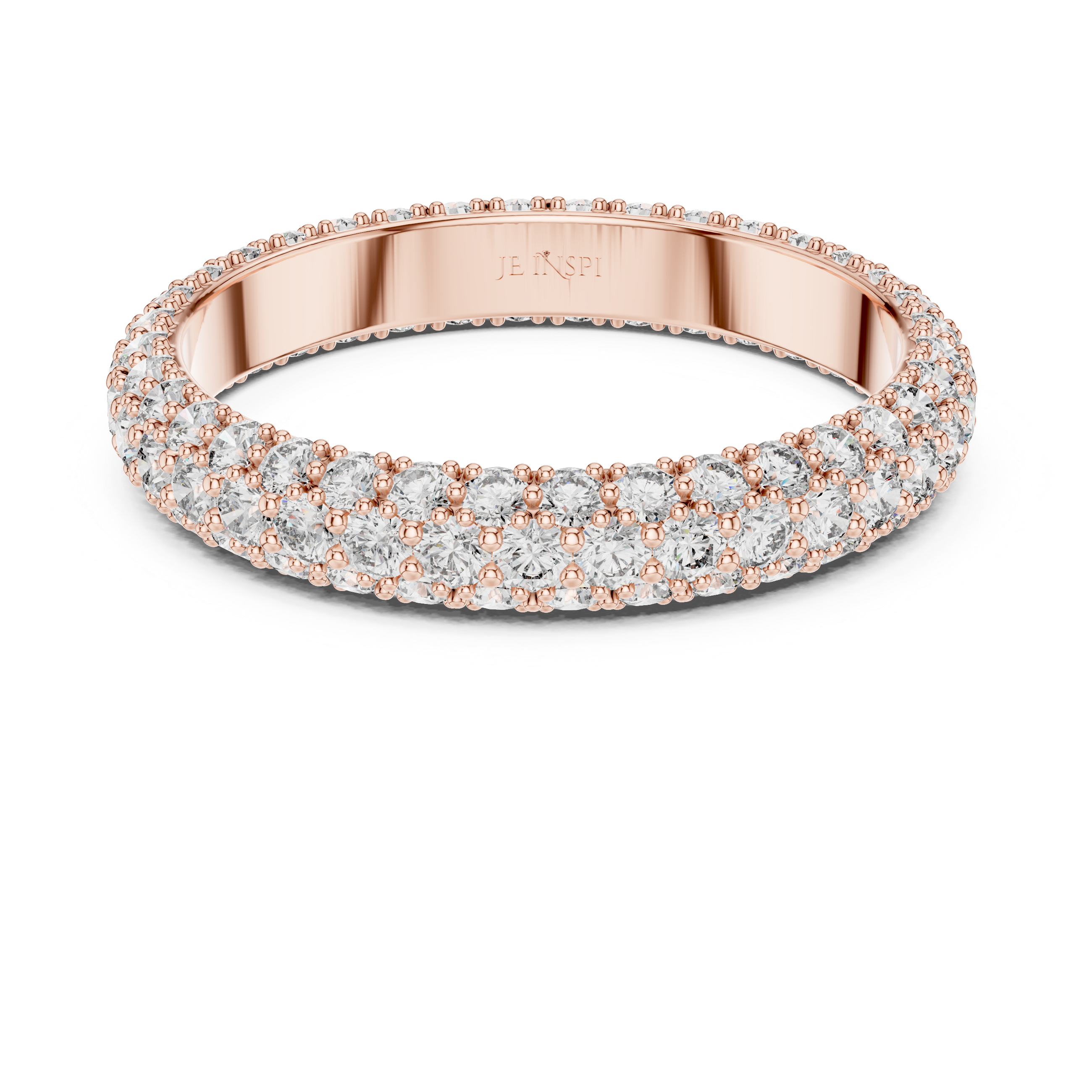 Elegant Rose Gold Diamond Eternity Band