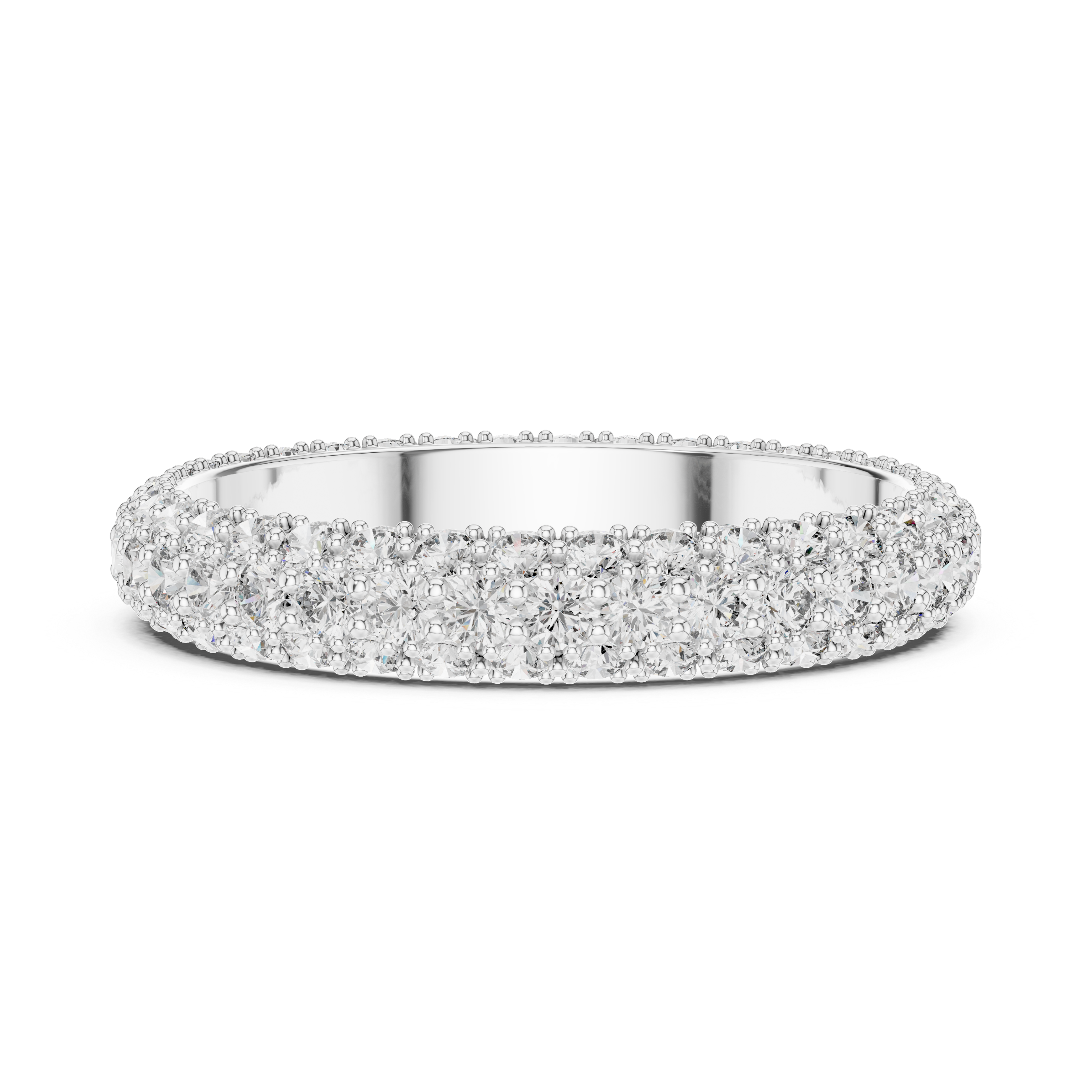 Elegant Rose Gold Diamond Eternity Band