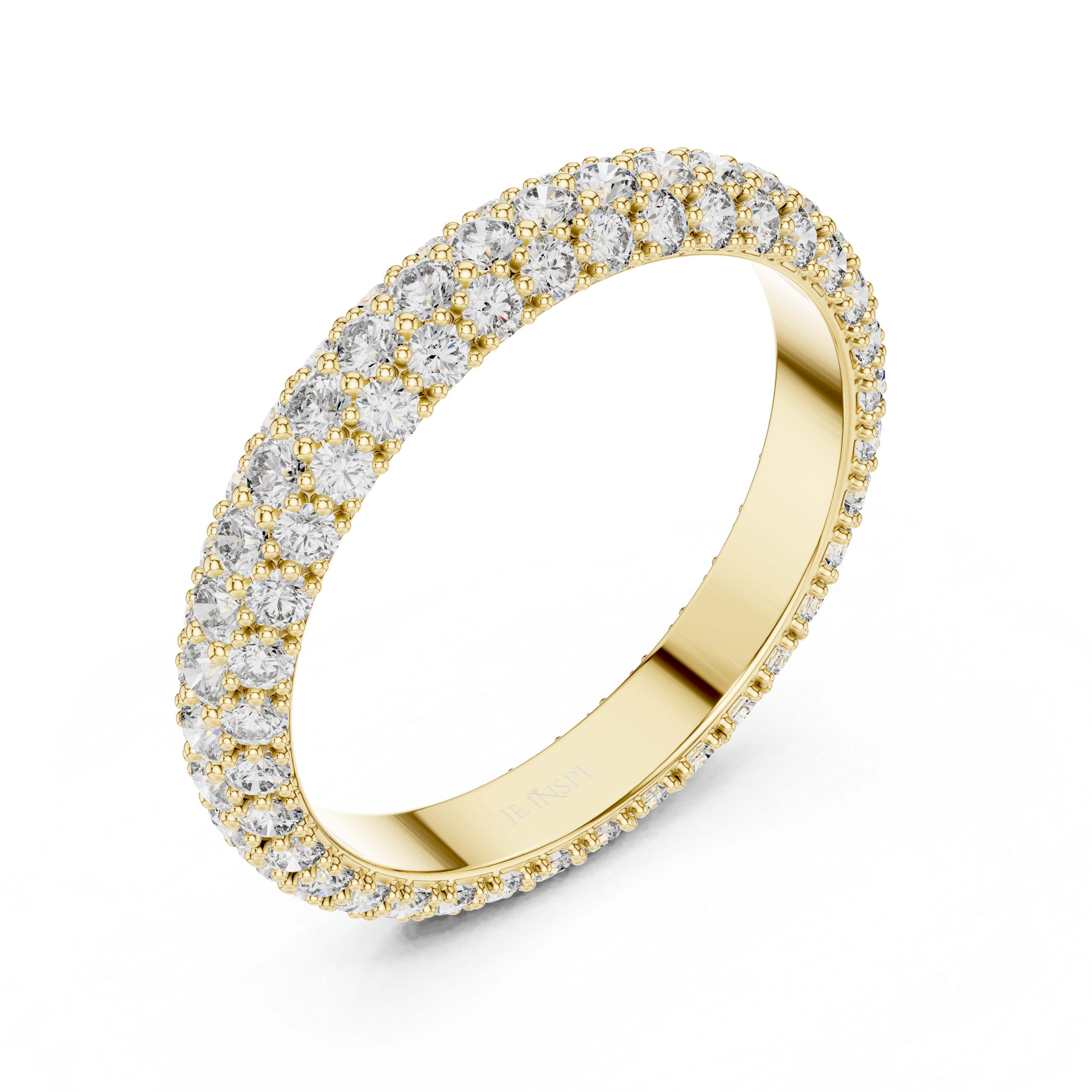 Elegant Rose Gold Diamond Eternity Band