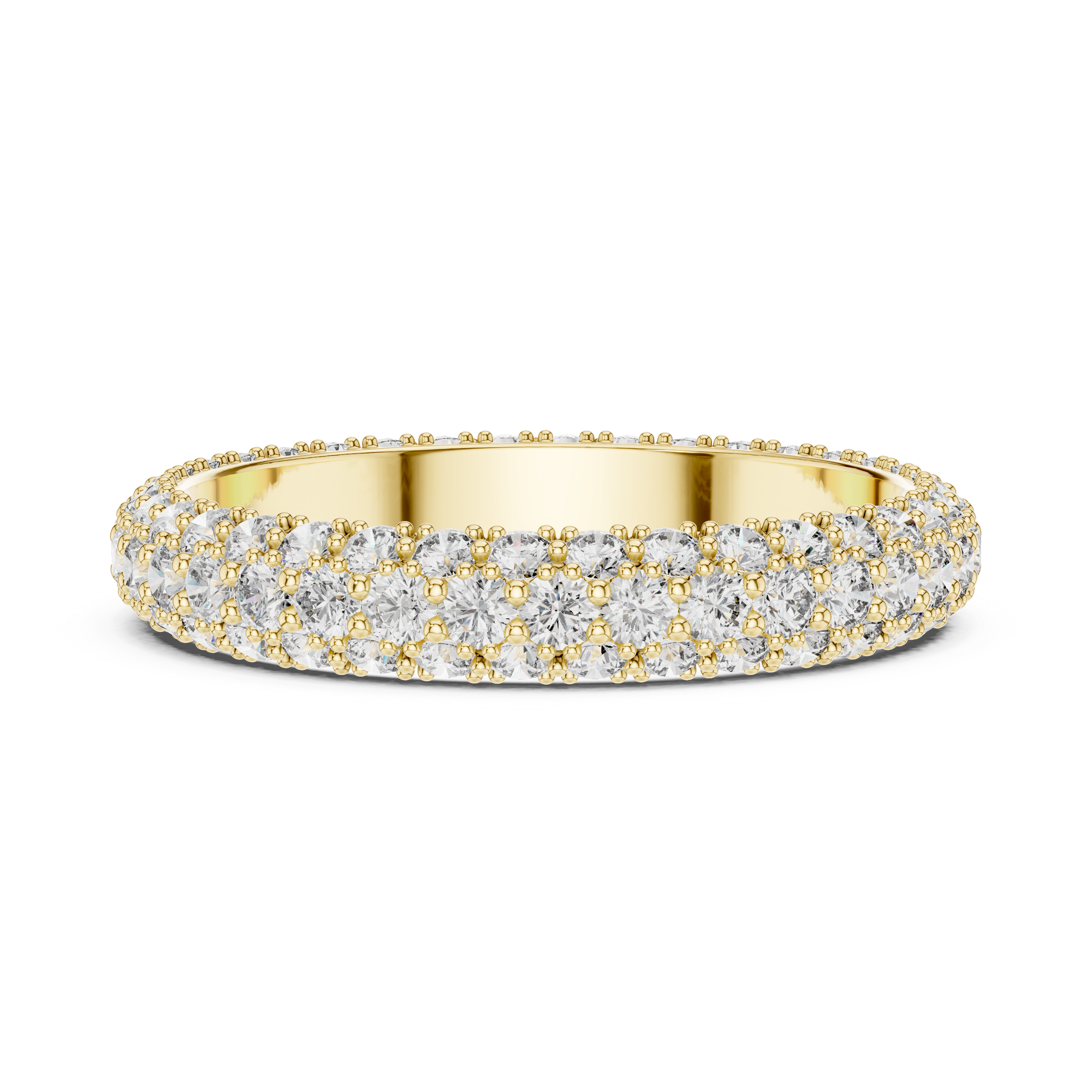 Elegant Rose Gold Diamond Eternity Band