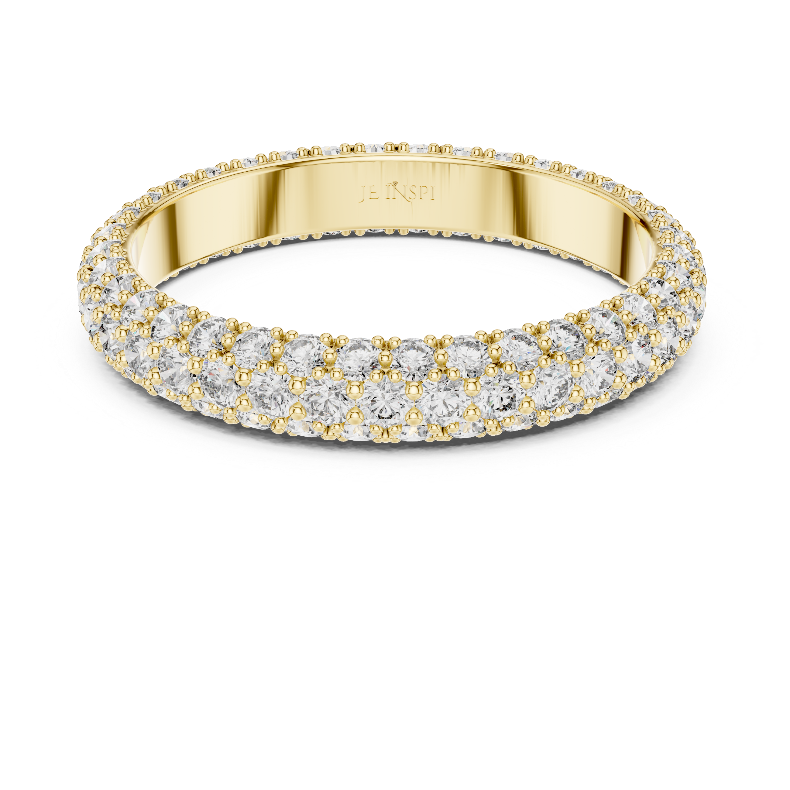 Elegant Rose Gold Diamond Eternity Band