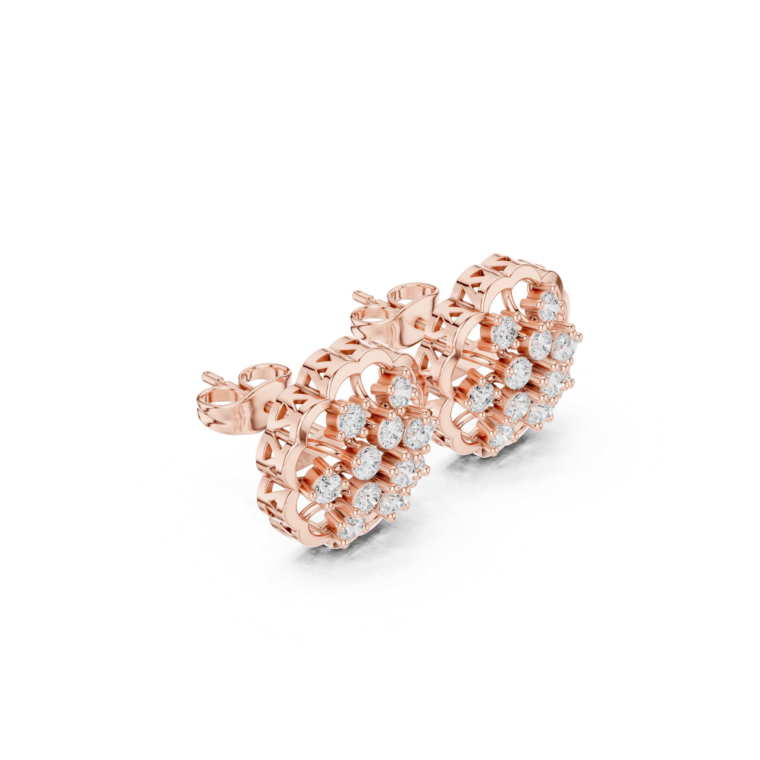 Sparkling Petal Diamond Earrings