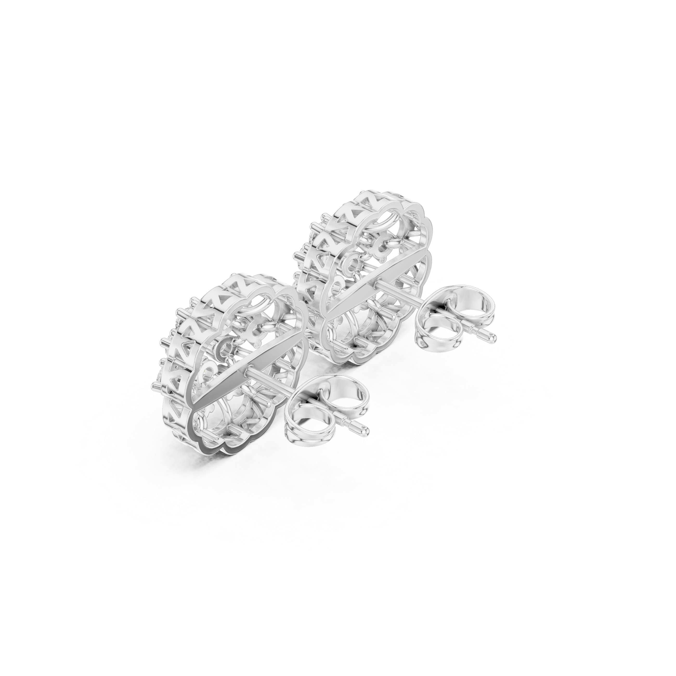 Sparkling Petal Diamond Earrings