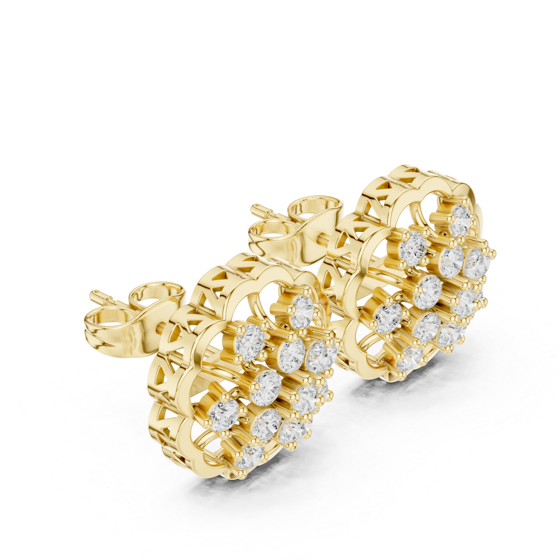 Sparkling Petal Diamond Earrings
