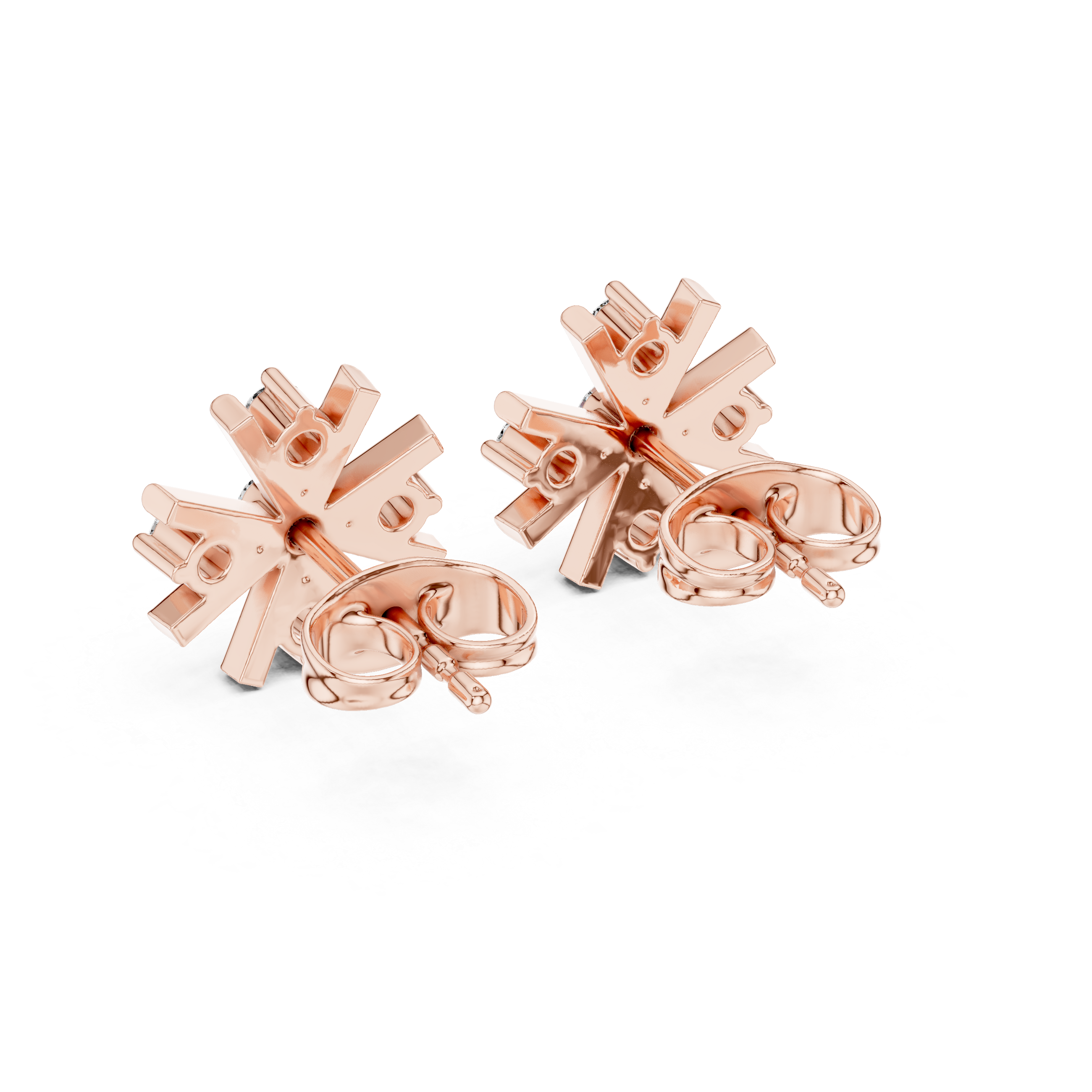 Starburst Diamond Stud Earrings.