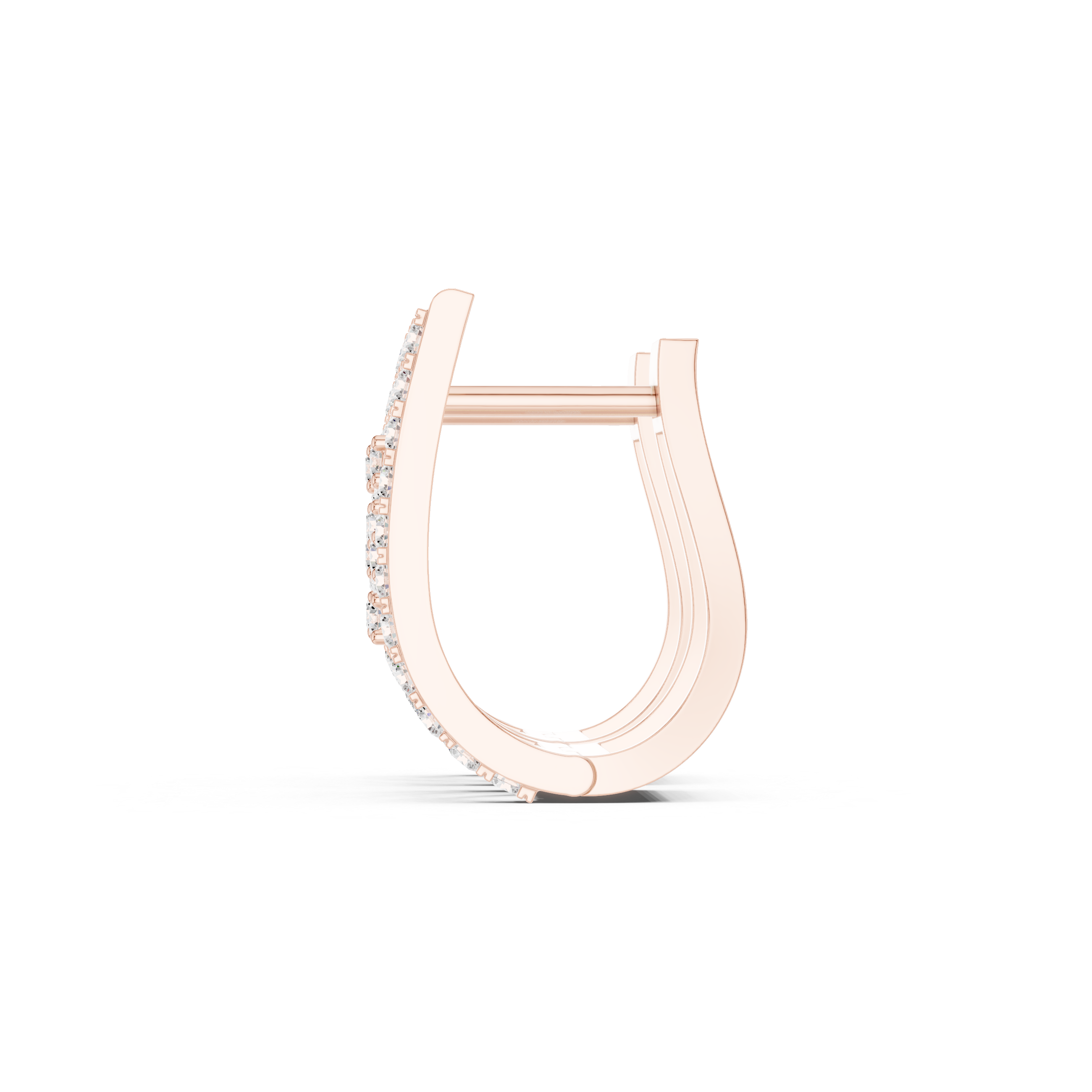 Radiant Stripes Diamond Hoop Earrings