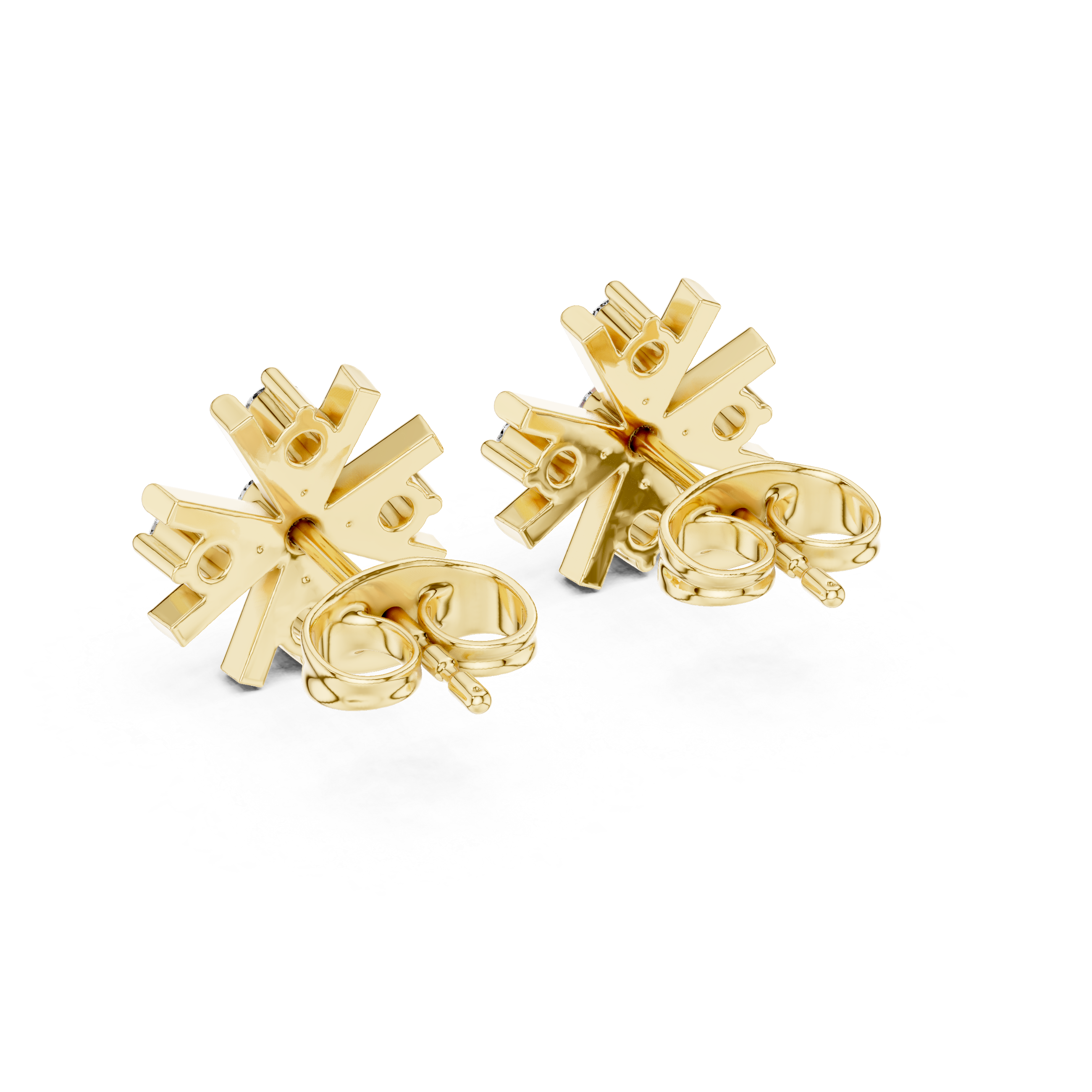 Starburst Diamond Stud Earrings.