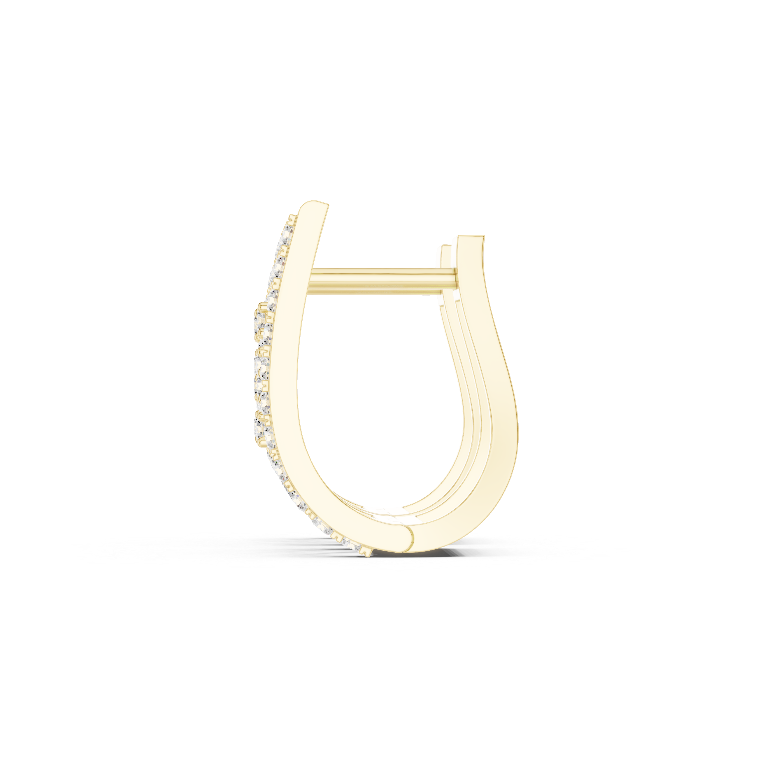 Radiant Stripes Diamond Hoop Earrings