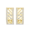 Radiant Stripes Diamond Hoop Earrings