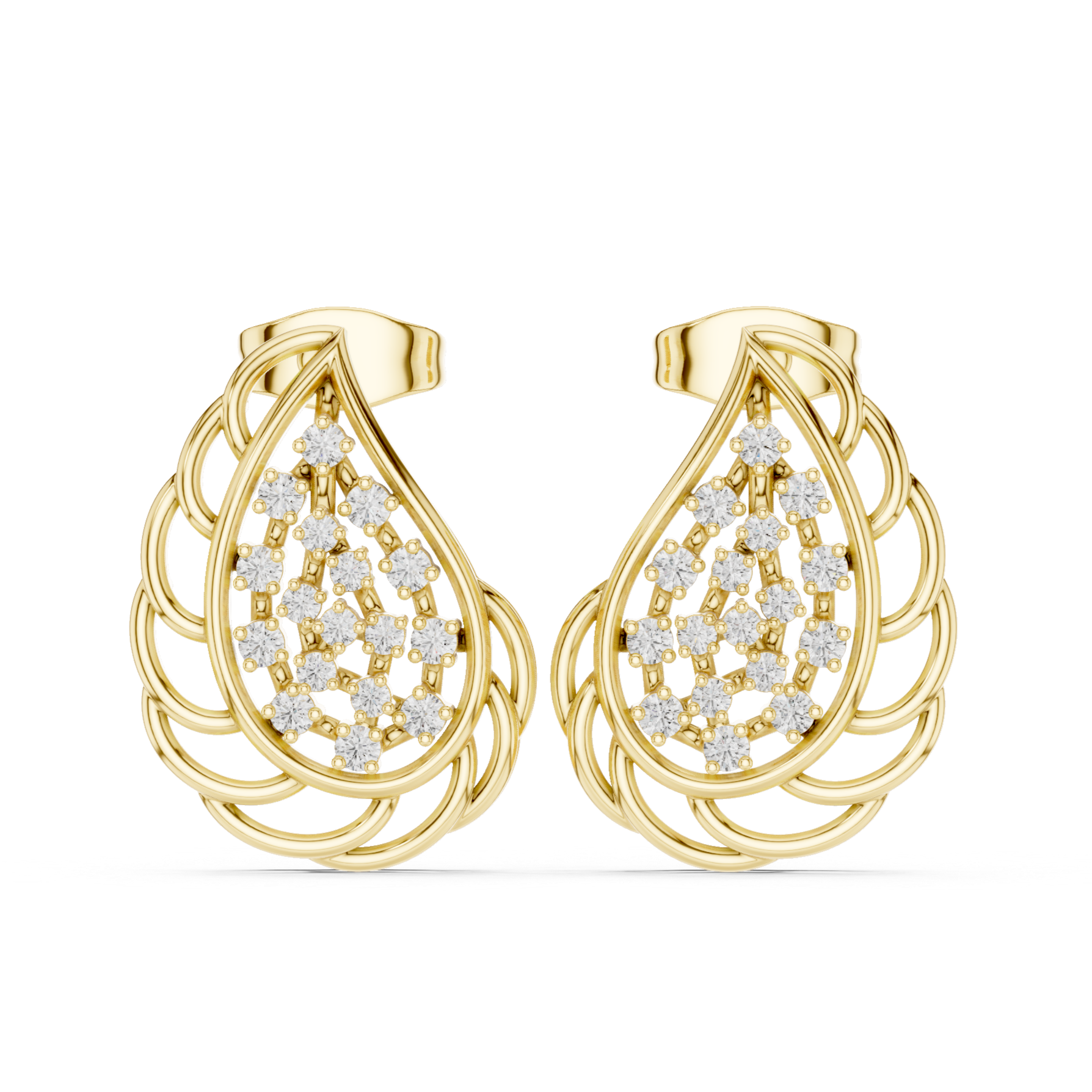 Celestial Teardrop Diamond Earrings