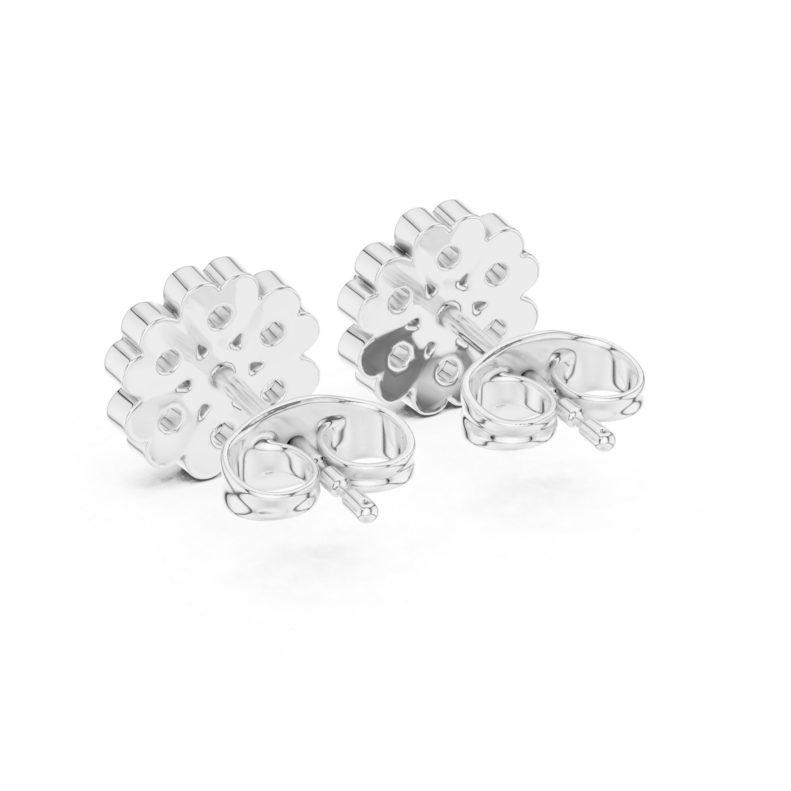 Floral cluster Diamond Stud Earrings.