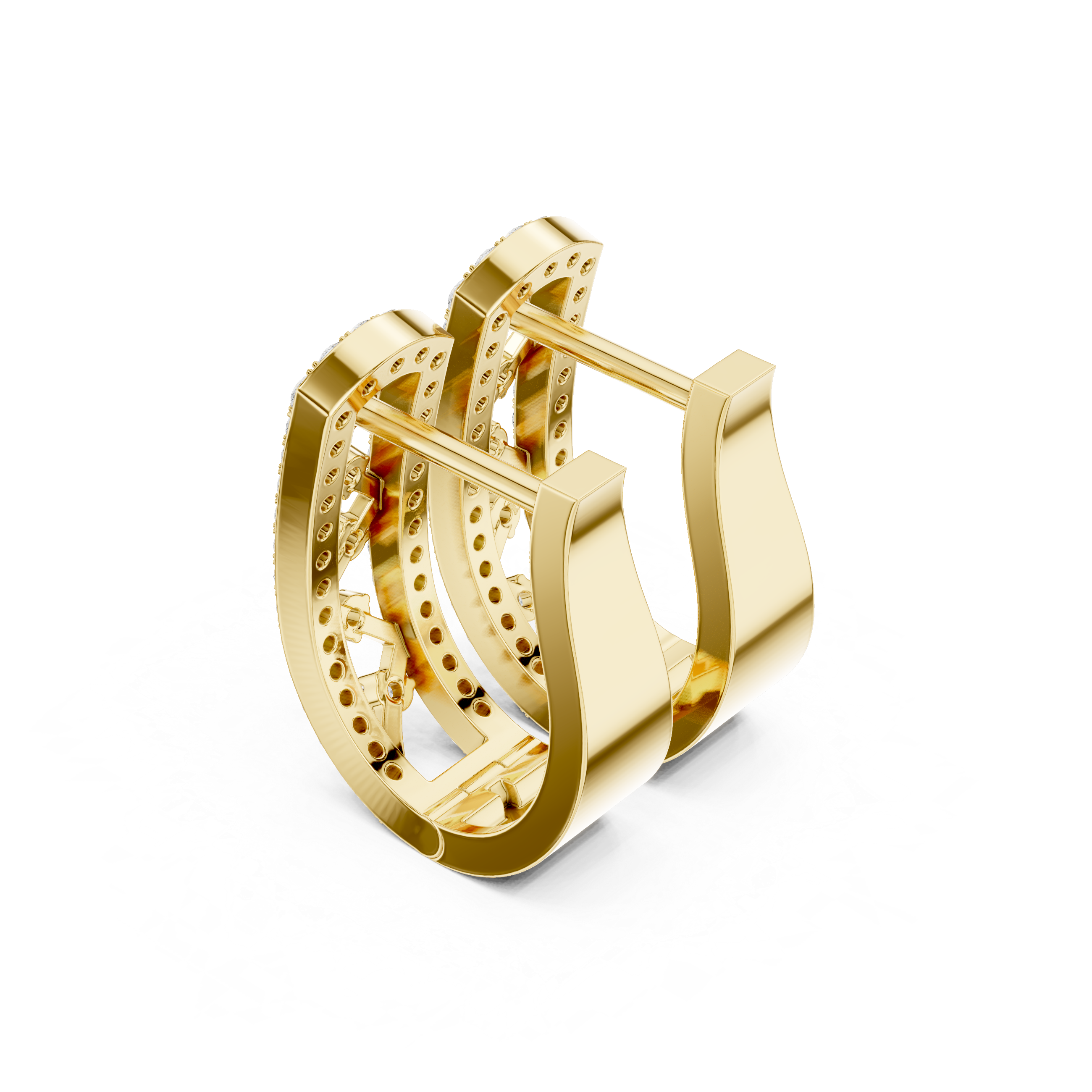 Dazzling Row Diamond Earrings