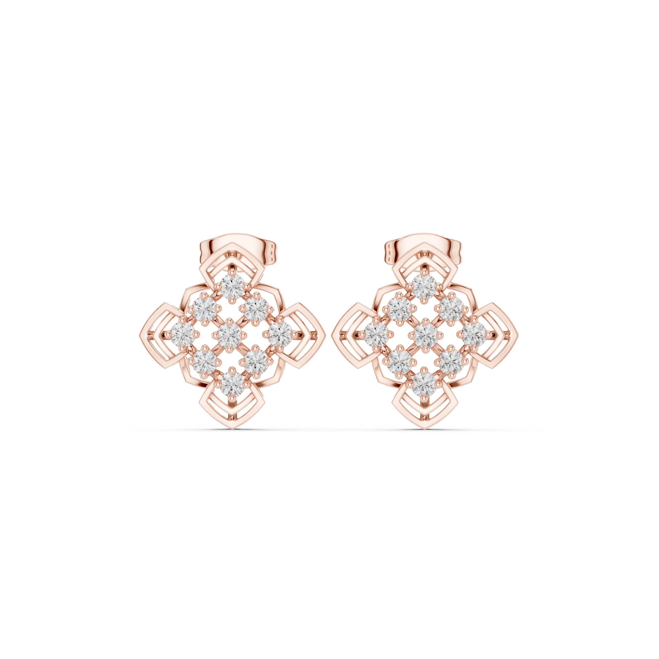 Twilight Blossom Diamond Earrings