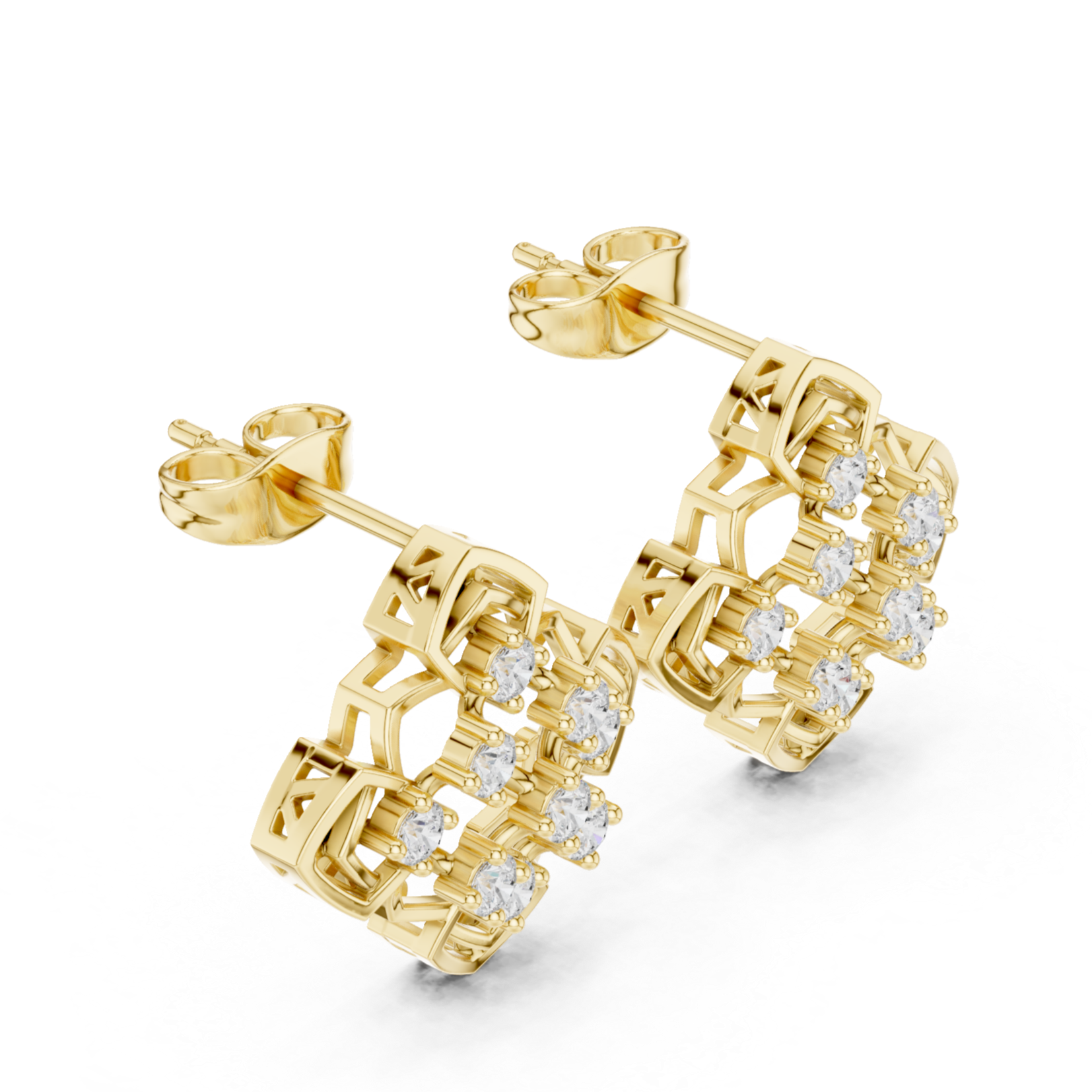 Twilight Blossom Diamond Earrings
