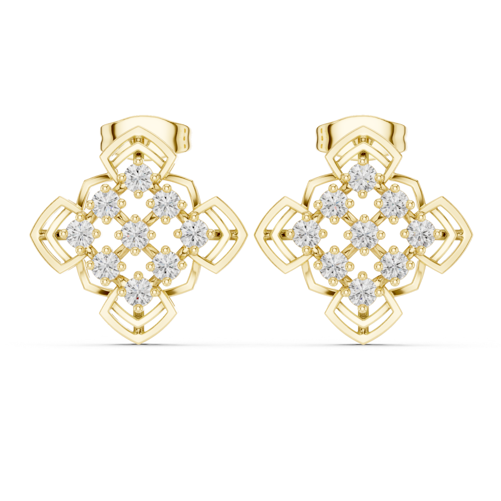 Twilight Blossom Diamond Earrings