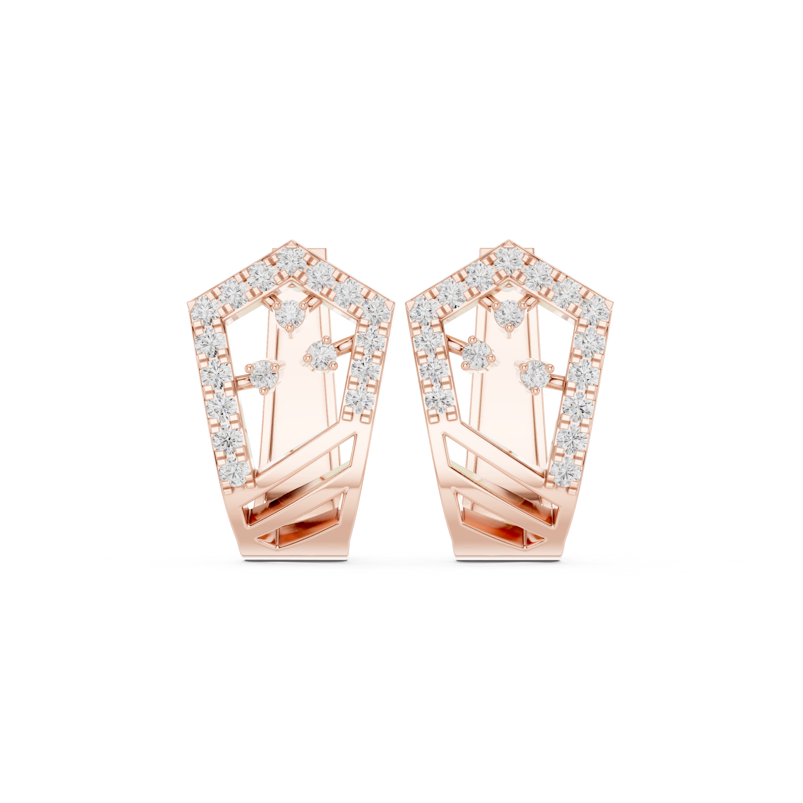 Prism Glow Diamond Hoops