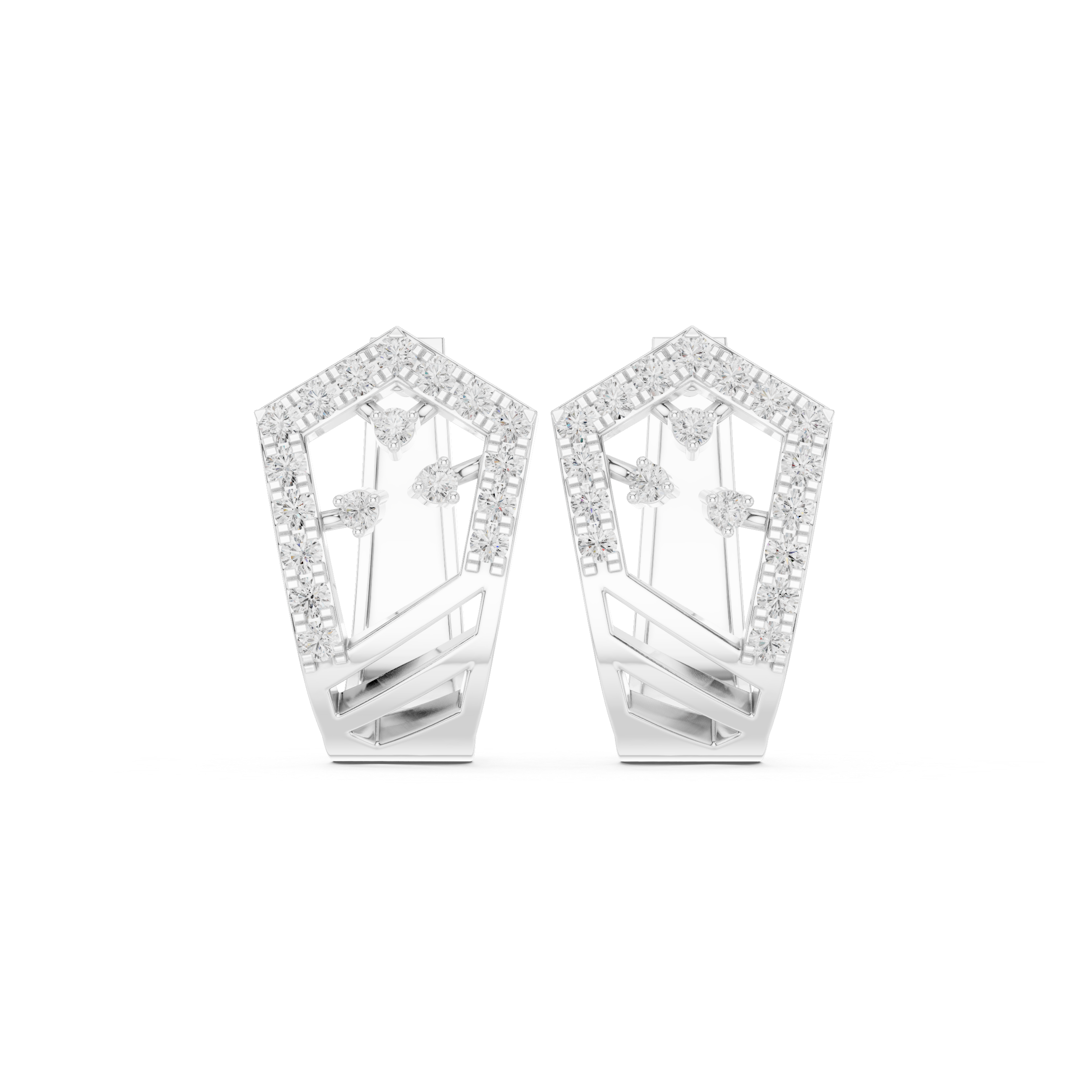 Prism Glow Diamond Hoops