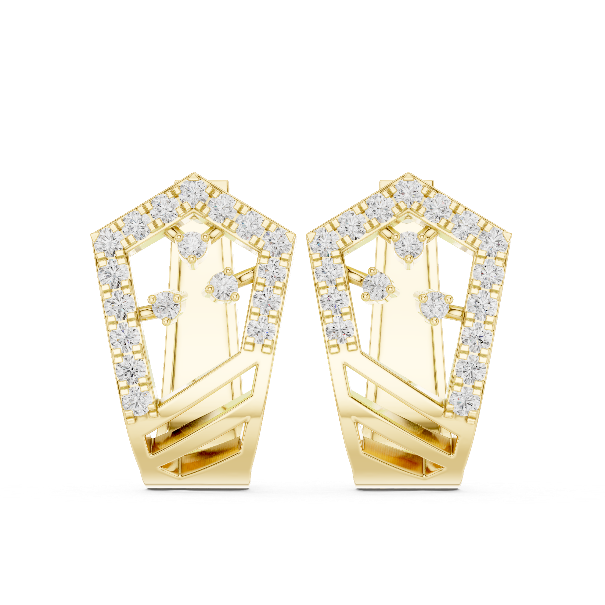 Prism Glow Diamond Hoops